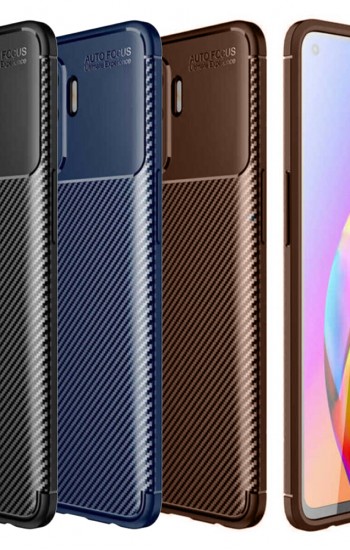 Oppo Reno5 Lite Kılıf Focus Carbon Desen Silikon Arka Kapak&hellip;