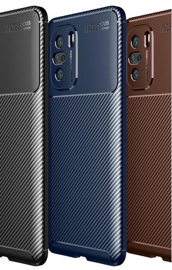 Xiaomi Poco F3 Kılıf Focus Carbon Desen Silikon Arka Kapak&hellip;