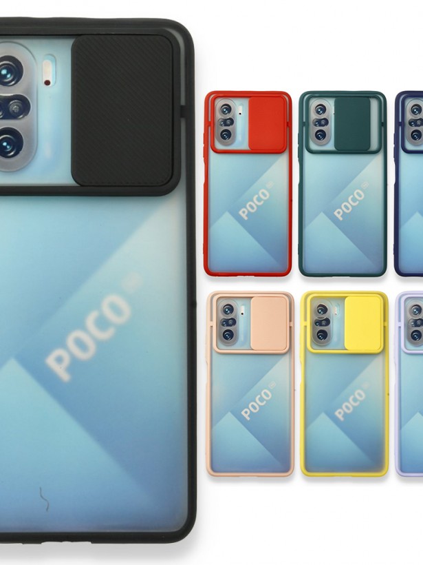 Xiaomi Poco F3 Kılıf Palm Kamera Koruma Kapaklı Silikon