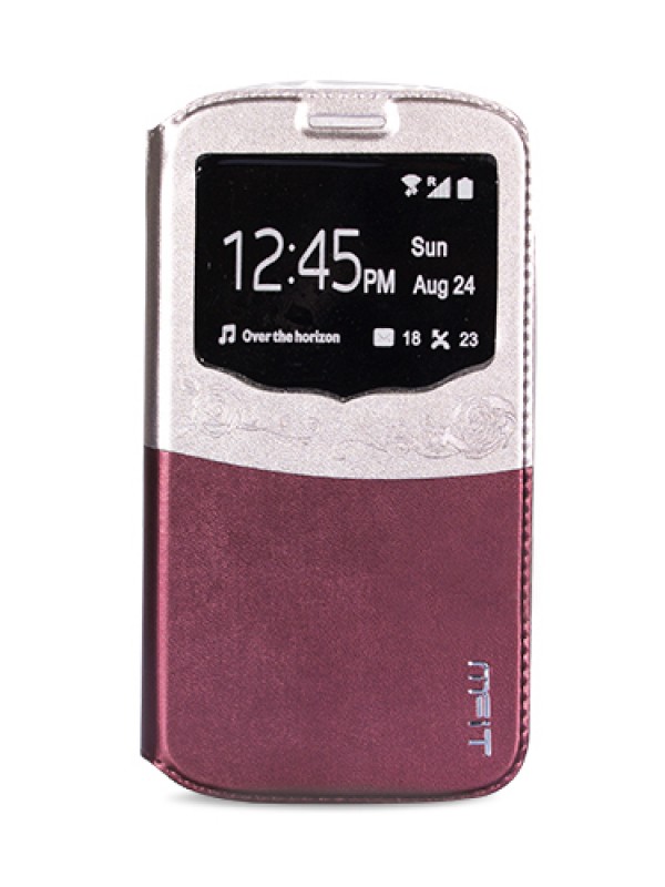 Samsung I9500 S4 MFIT Standlı Kılıf Bordo