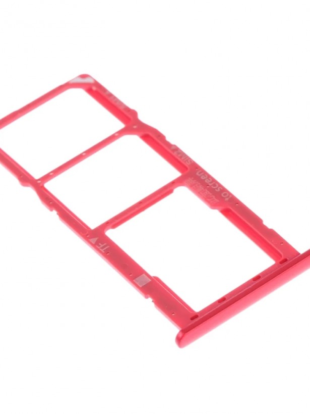 Huawei Y7 2019 Sim ve Hafıza Kart Yuvası Sim Kızağı - Kırmızı
