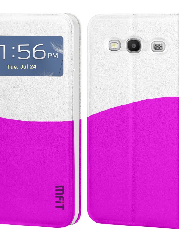 Samsung I9300 S3 MFIT Standlı Kılıf Pembe