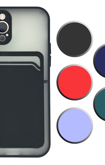 FitCase iPhone 12 Pro Kılıf Cardy Kartlık Cepli Mat Kapak&hellip;