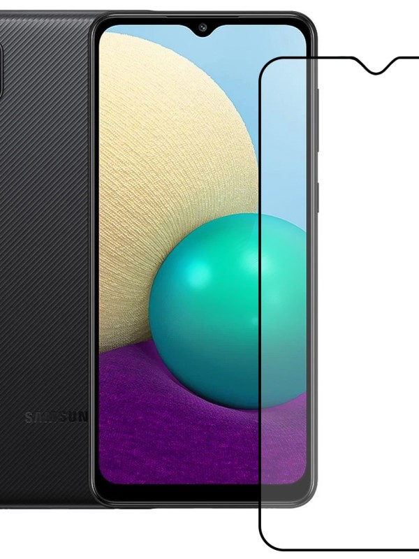 Bufalo Samsung Galaxy A02 Ekran Koruyucu 9D Temperli Cam - Siyah&hellip;