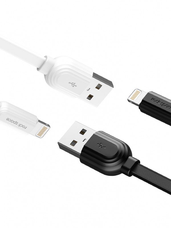 Rock Space S5 Lightning Şarj ve Data Aktarım Kablosu 1mt 2.4A