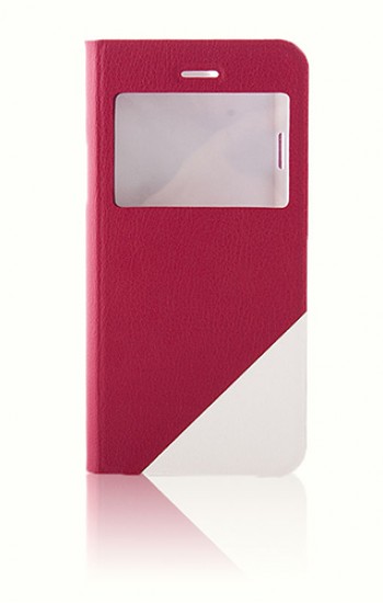 iPhone 6 / 6s İki Renkli Standlı Yan Kapaklı Kılıf Kırmızı-Beyaz&hellip;