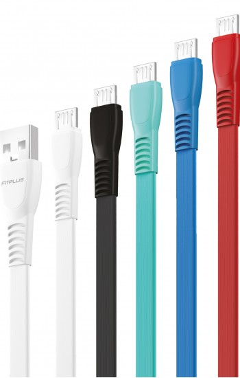 FitPlus Flat FS-401 Micro USB Data/Şarj Kablosu 2.4A 1mt&hellip;