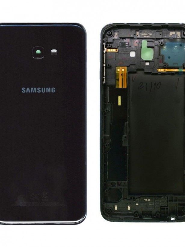 Samsung Galaxy J4 Core J415 Kasa Kapak Orta Kasalı Pil Kapaklı Komple - Siyah