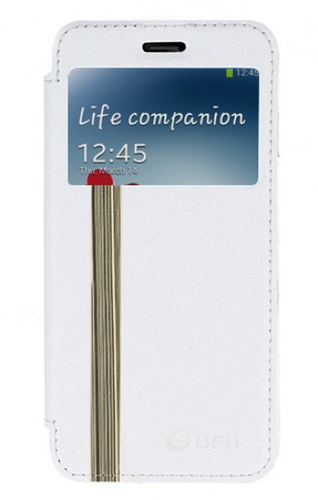 Samsung (I9500) S4 Yan Kapaklı Standlı UFO Kılıf Beyaz&hellip;