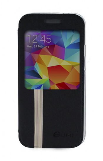 Samsung G900 S5 Yan Kapaklı Standlı UFO Kılıf Siyah&hellip;