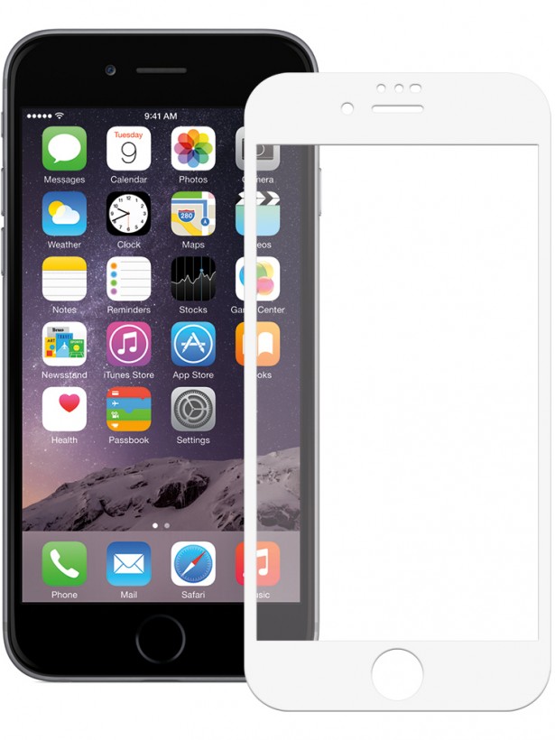 Bufalo iPhone 6 / 6s Ekran Koruyucu Seramik Mat Nano 9D Tam Kaplama Beyaz