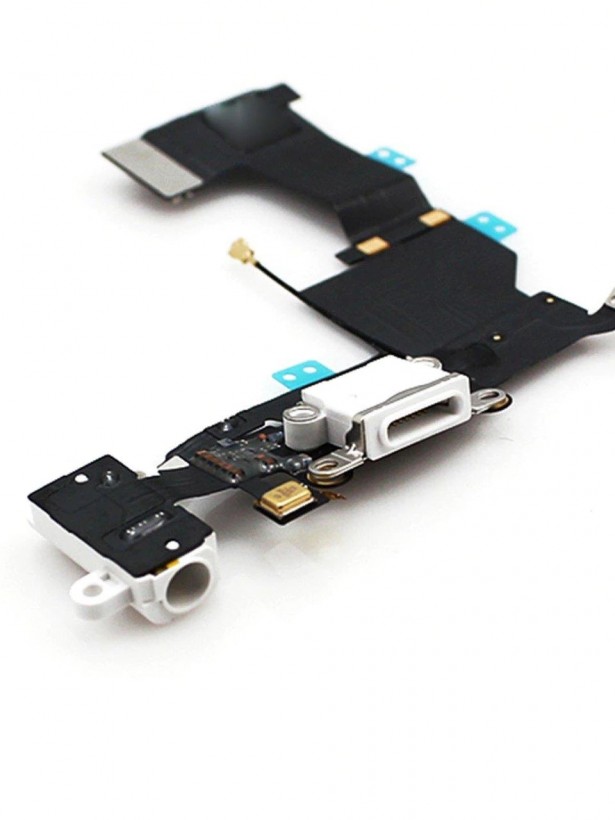 iPhone 5s Şarj Soketi Kulaklık Soketi Mikrofon Filmli Orj - Beyaz