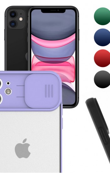 iPhone 11 Kılıf Kamera Koruma Kapaklı Platin Matte Silikon Arka Kapak&hellip;