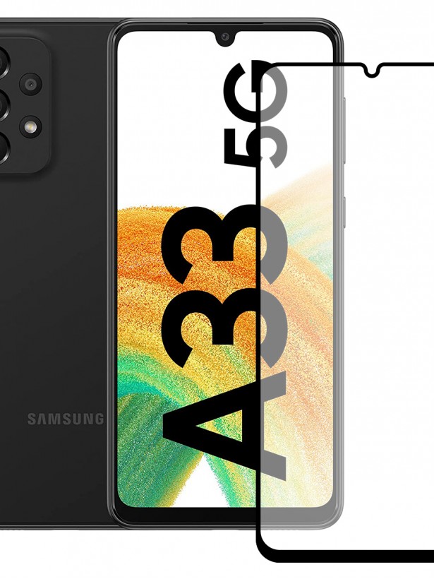 Bufalo Samsung Galaxy A33 5G Ekran Koruyucu 9D Temperli Cam - Siyah