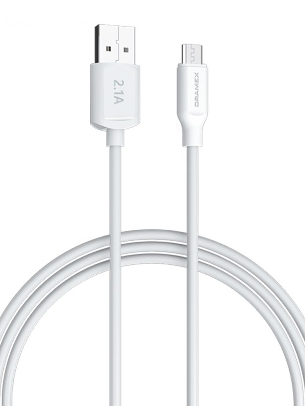 Dramex D21MK Micro USB Data/Şarj Kablosu 2.1A 1mt Beyaz
