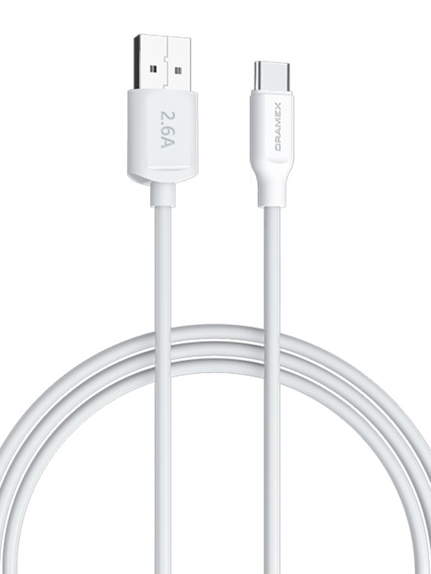 Dramex D26TK Type-C Data/Şarj Kablosu 2.6A 1mt Beyaz