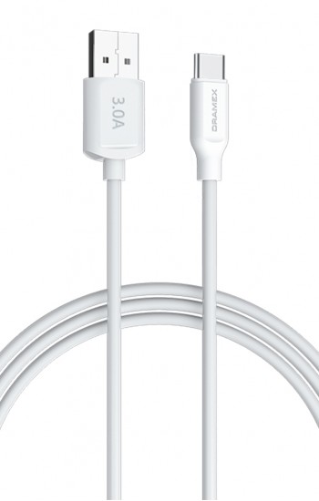 Dramex D30TK Type-C Data/Şarj Kablosu 3.0A 1mt Beyaz&hellip;