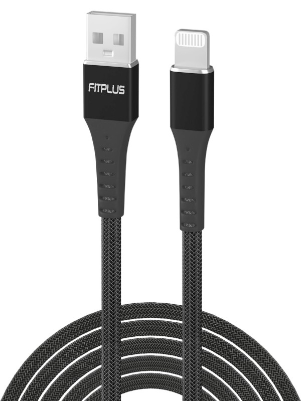FitPlus Strong ST-112 Lightning Data/Şarj Kablosu 3A 1mt Örgü - Siy&hellip;