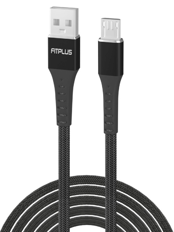 FitPlus Strong ST-111 Micro USB Data/Şarj Kablosu 3A 1mt Örgü - Siy&hellip;