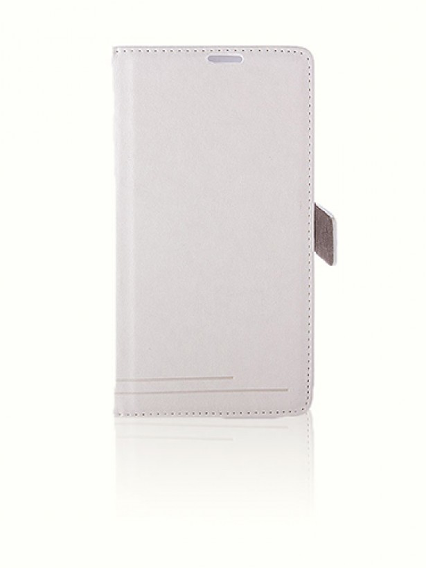 Asus Zenfone 6 Dikişli Cüzdanlı ve Standlı Kılıf Beyaz