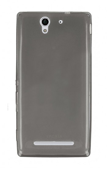 Sony Xperia C3 Kılıf Soft Silikon Şeffaf-Siyah Arka Kapak&hellip;