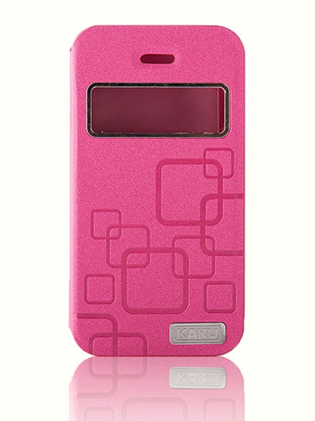 iPhone 4S KakuSiga Yan Kapaklı Kılıf Pembe