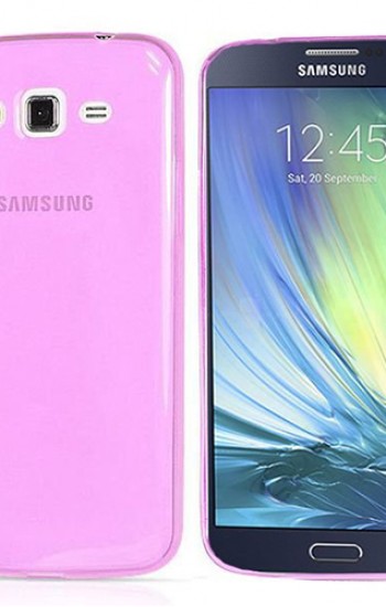 Samsung Galaxy A5 (A500) Kılıf Soft Silikon Şeffaf-Pembe Arka Kapak&hellip;