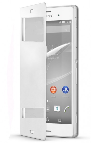 Sony Xperia Z3 Dikişli Yan Kapaklı TPU Kılıf Beyaz&hellip;