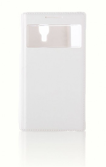 Samsung S4 I9500 Dikişli Yan Kapaklı TPU Kılıf Beyaz&hellip;