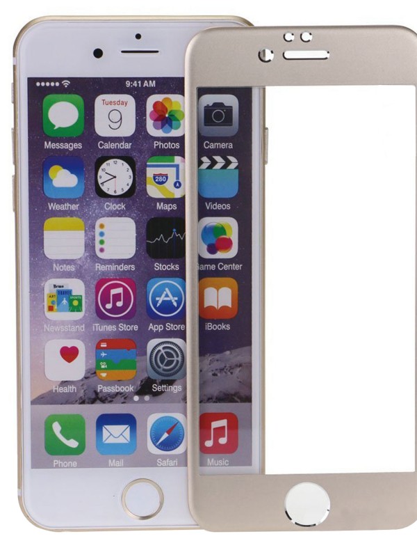 Bufalo iPhone 6-6s Metal Kenarlı Cam Ekran Koruyucu Gri&hellip;